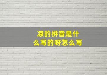 凉的拼音是什么写的呀怎么写