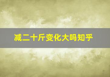 减二十斤变化大吗知乎