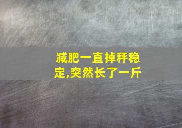 减肥一直掉秤稳定,突然长了一斤