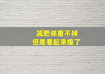 减肥体重不掉但是看起来瘦了