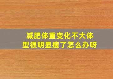 减肥体重变化不大体型很明显瘦了怎么办呀