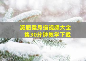 减肥健身操视频大全集30分钟教学下载