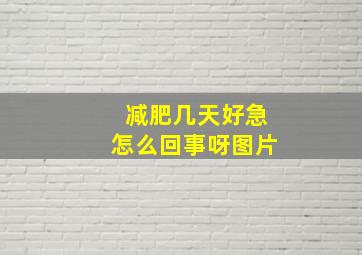 减肥几天好急怎么回事呀图片