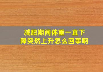 减肥期间体重一直下降突然上升怎么回事啊