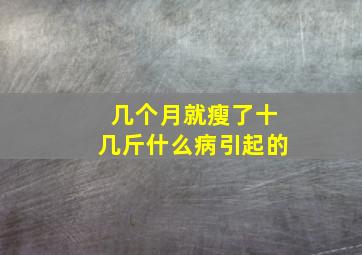 几个月就瘦了十几斤什么病引起的