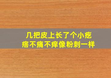 几把皮上长了个小疙瘩不痛不痒像粉刺一样