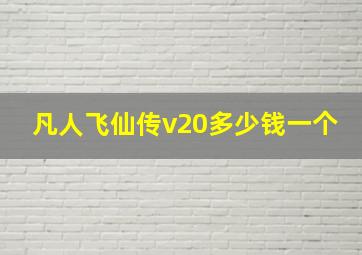 凡人飞仙传v20多少钱一个