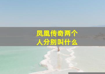 凤凰传奇两个人分别叫什么