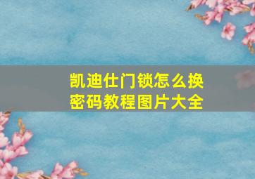 凯迪仕门锁怎么换密码教程图片大全