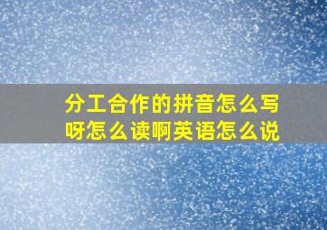 分工合作的拼音怎么写呀怎么读啊英语怎么说