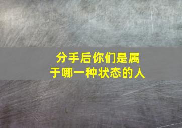 分手后你们是属于哪一种状态的人