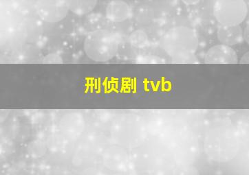 刑侦剧 tvb