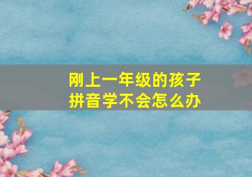 刚上一年级的孩子拼音学不会怎么办