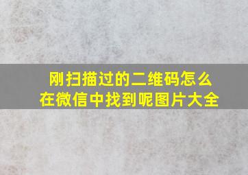 刚扫描过的二维码怎么在微信中找到呢图片大全