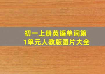 初一上册英语单词第1单元人教版图片大全