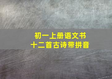 初一上册语文书十二首古诗带拼音