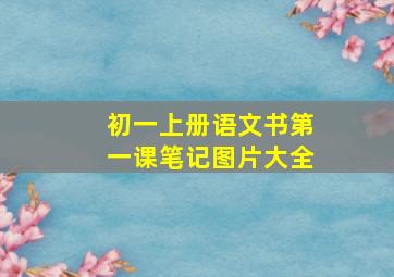 初一上册语文书第一课笔记图片大全