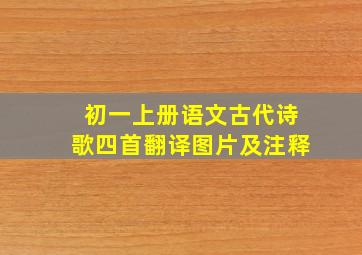 初一上册语文古代诗歌四首翻译图片及注释