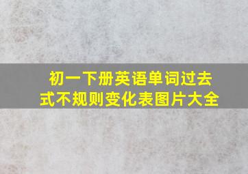 初一下册英语单词过去式不规则变化表图片大全