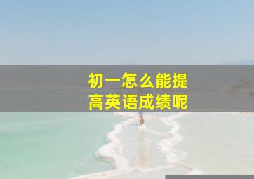 初一怎么能提高英语成绩呢