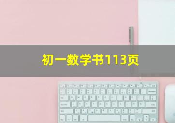 初一数学书113页