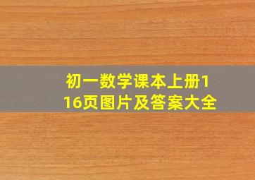 初一数学课本上册116页图片及答案大全