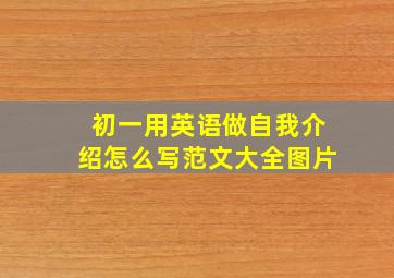 初一用英语做自我介绍怎么写范文大全图片