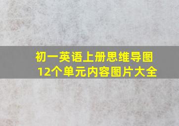 初一英语上册思维导图12个单元内容图片大全