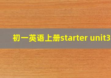 初一英语上册starter unit3