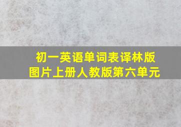 初一英语单词表译林版图片上册人教版第六单元