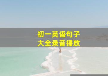 初一英语句子大全录音播放