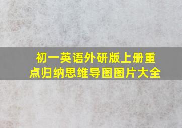 初一英语外研版上册重点归纳思维导图图片大全