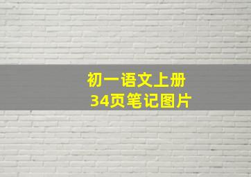 初一语文上册34页笔记图片