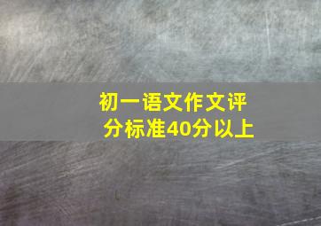 初一语文作文评分标准40分以上