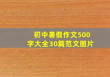 初中暑假作文500字大全30篇范文图片