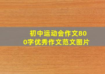 初中运动会作文800字优秀作文范文图片