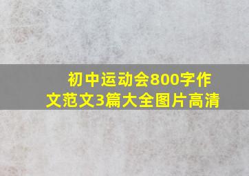 初中运动会800字作文范文3篇大全图片高清