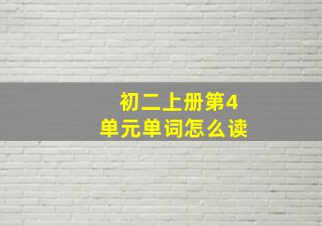 初二上册第4单元单词怎么读