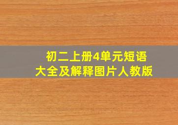 初二上册4单元短语大全及解释图片人教版