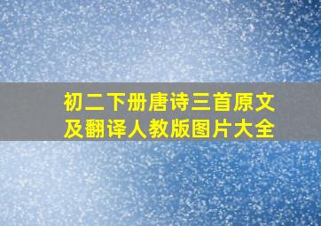 初二下册唐诗三首原文及翻译人教版图片大全