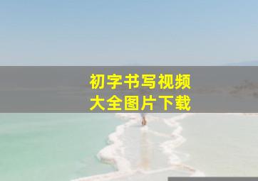 初字书写视频大全图片下载