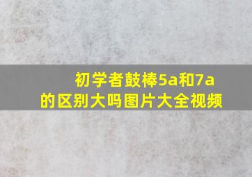 初学者鼓棒5a和7a的区别大吗图片大全视频