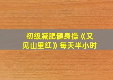 初级减肥健身操《又见山里红》每天半小时