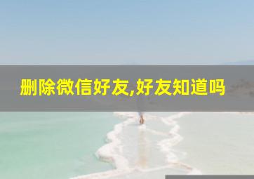 删除微信好友,好友知道吗