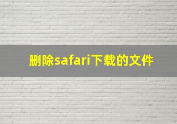 删除safari下载的文件