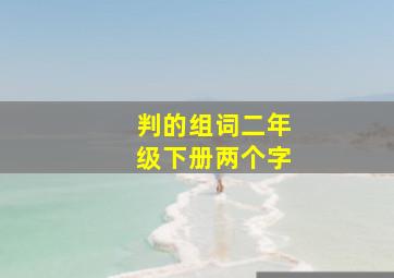 判的组词二年级下册两个字