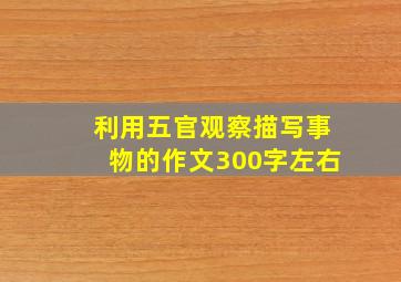 利用五官观察描写事物的作文300字左右