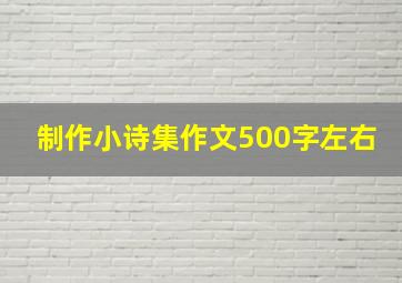 制作小诗集作文500字左右