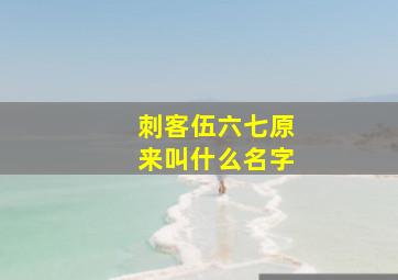 刺客伍六七原来叫什么名字