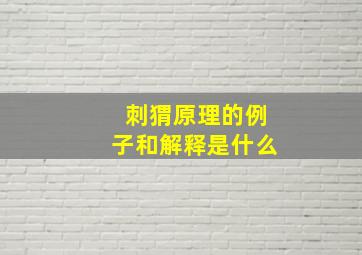 刺猬原理的例子和解释是什么